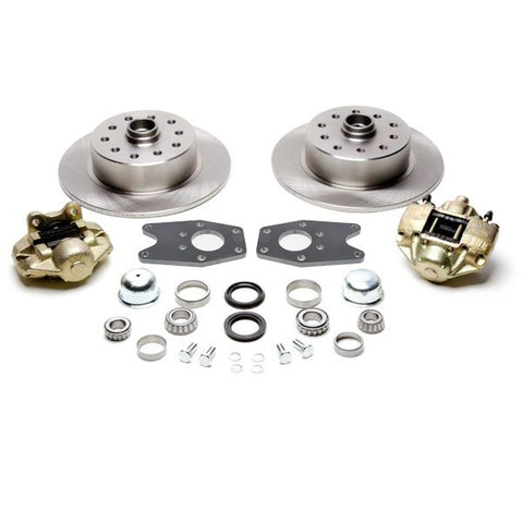 No Hassle Front Disc Brake Kit, Fits Stock Drum Spindles, 5-Lug Dual Pattern - 5 x 4-3/4" & 5 x 4-1/2"
