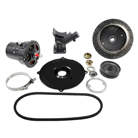Complete+ Black VW (60 Or 75) Amp Alternator Conversion Kit for Type 1 and 2