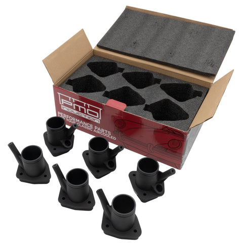 PMO Aluminum Intake Manifold Stacks – Set of 6 for Porsche 964 w/ OE Gaskets