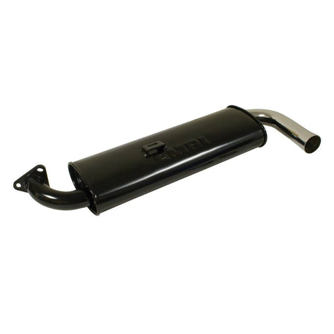 Single Quiet Muffler Black w/ Chrome Tip