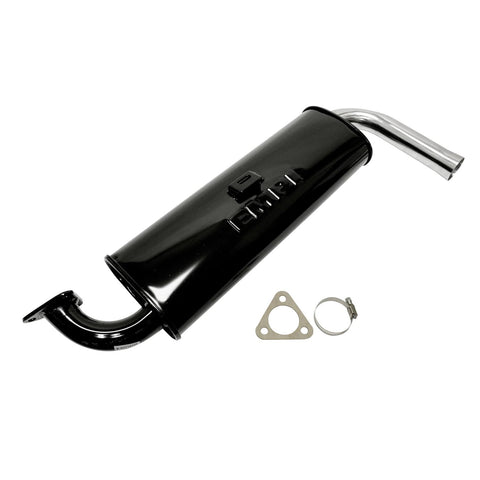 Single Quiet Black with Chrome Tip - Type 1 & Ghia, 66-73