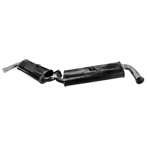 Dual Quiet Black with Chrome Tips - Type 1 & Ghia, 66-73