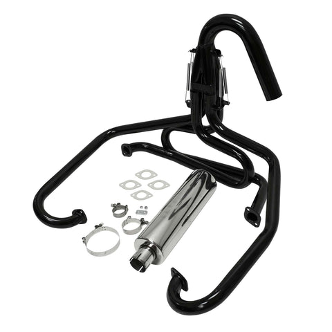 Comp Exhaust, 1 1/2", Black, w/Stainless Off-Road Muffler