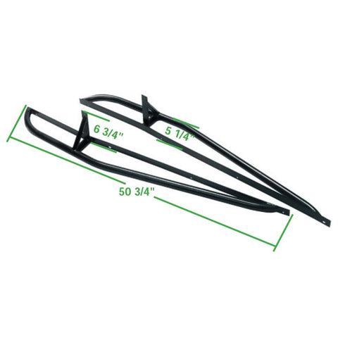 Low Mount Baja Bars, 1-1/4" Tube, (Raw), Pair