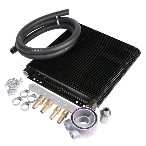 48-Plate Oil Cooler Kit w/Sandwich Adapter - AA Performance Products