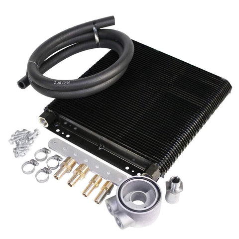72-Plate Oil Cooler Kit w/Sandwich Adapter - AA Performance Products