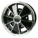 Empi BRM 9676 Gloss Black w/ Polished Lip & Spoke Edges 5x15"