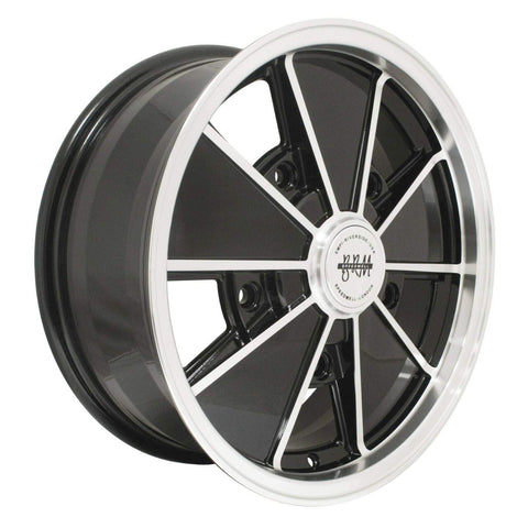 Empi BRM 10-1086 Gloss Black w/ Polished Lip & Spoke Edges 7x17"