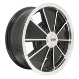 Empi BRM 9676 Gloss Black w/ Polished Lip & Spoke Edges 5x15"