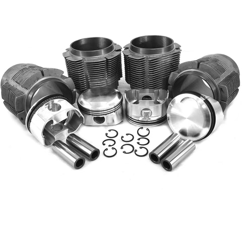 86mm Porsche 356C/912 JE Forged Piston & Cylinder Kit Biral - AA Performance Products