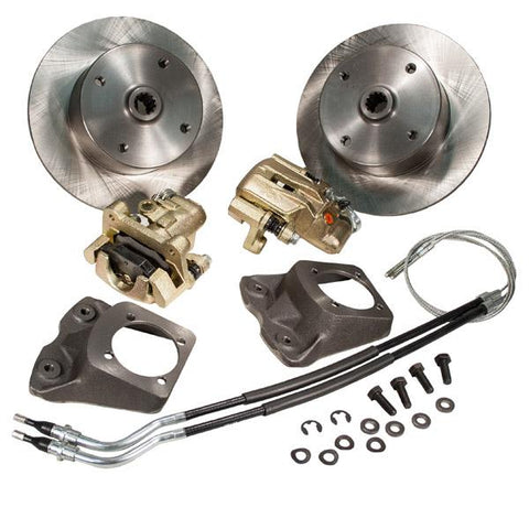 Disc Brake Kit, Rear, e-Brake, 4-Lug (VW Pattern - 4x130) - AA Performance Products