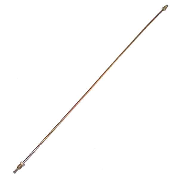 Metal Brake Line, Rear, Right Side (Passenger Side) at the 'T', 635mm (approximately 25") - AA Performance Products