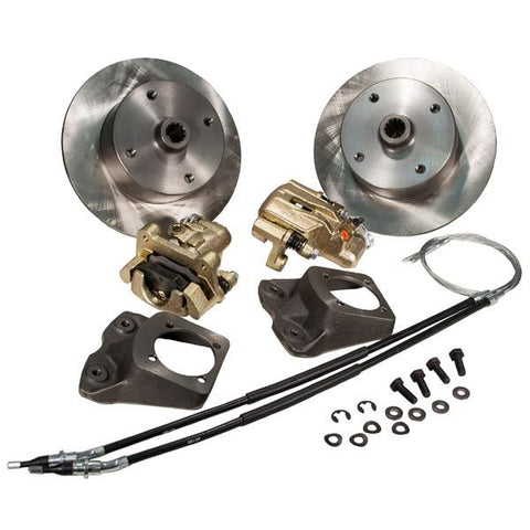 Disc Brake Kit, Rear, e-Brake, 4-Lug (VW Pattern - 4x130) - AA Performance Products