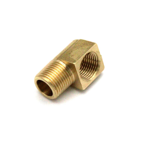 90 Degree 3/8" Male x 3/8" Female NPT Brass Fitting