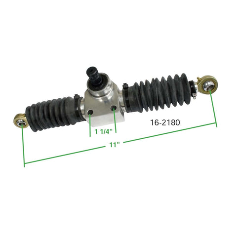 Rack & Pinion Unit, 2 Mounting Holes, 11", 5/8 - 36 Spline Shaft, 1-1/2 Turns Lock to Lock, Each, (Boxed)
