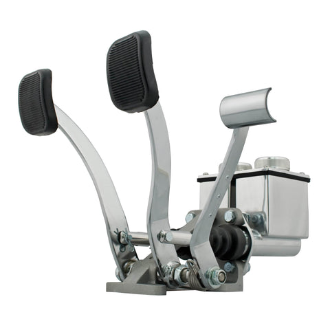 Dual Pedal Assembly, 3/4" Clutch - 7/8" Brake, fitting size is 1/8" NPT