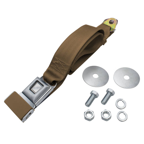 2 Point Lap Seat Belt With Push Button Latch w/ Hardware, Universal 72", Each