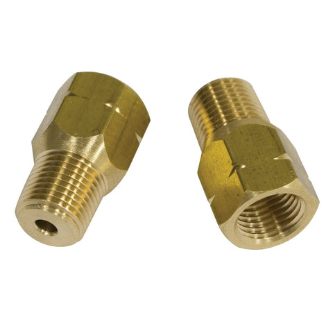 Male 1/8" NPT to Female 10mm x 1.0 Bubble Flare, Pair