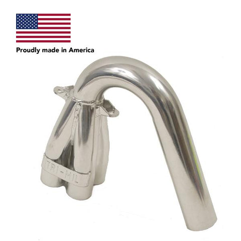Tri Mil Collector, Bobcat, 1-1/2 Dia with 2in Dia U-Bend, Ceramic Coated - AA Performance Products