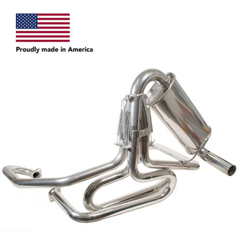 Tri Mil Exhaust, Bobcat, 1-5/8 Standard Header with Quiet-Pac, Ceramic Coated - AA Performance Products
