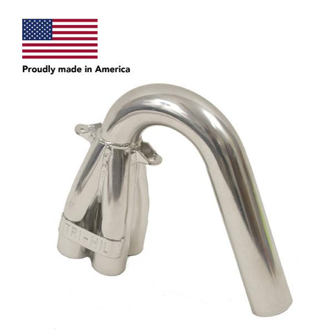 Tri Mil Collector, Bobcat, 1-5/8 Dia with 2in Dia U-Bend, Ceramic Coated - AA Performance Products