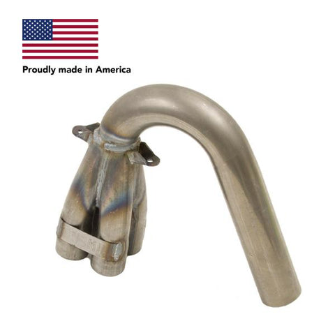 Tri Mil Collector, Bobcat, 1-5/8 Dia with 2in Dia U-Bend, Raw Steel - AA Performance Products