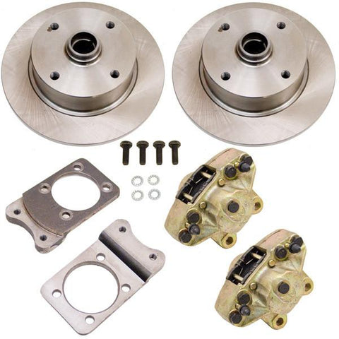 Disc Brake Kit, Front, Fits Stock Drum Spindles, 4-Lug (VW Pattern - 4x130) - AA Performance Products