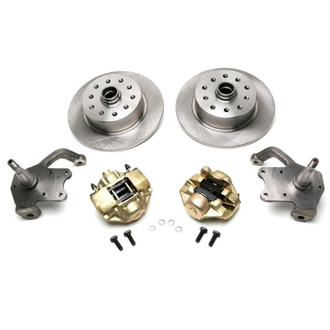Front Disc Brake Kit With Stock Disc Spindles, 5-Lug Rotors, Dual Pattern – Chevy / Ford – 5 × 4-3/4″ & 5 × 4-1/2″