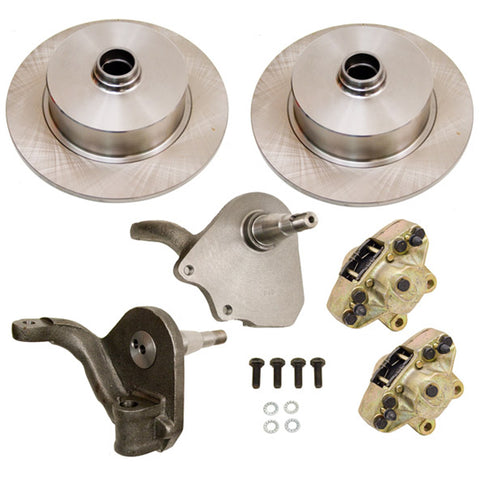 Front Disc Brake Kit, Drop Spindles, Blank Pattern