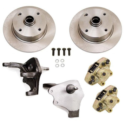 Disc Brake Kit, Front, Dropped Spindles, 4-Lug (VW Pattern - 4x130) - AA Performance Products