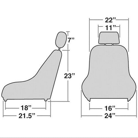 Race-Trim Wide Low-Back Seats With Adjustable Headrest