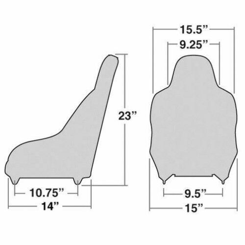 Race-Trim Black Vinyl / Black Fabric Child Seat
