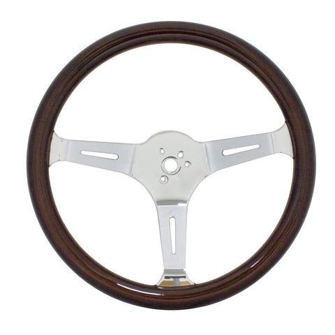 EMPI 380mm/31mm Grip Dark Classic Wood Steering Wheel