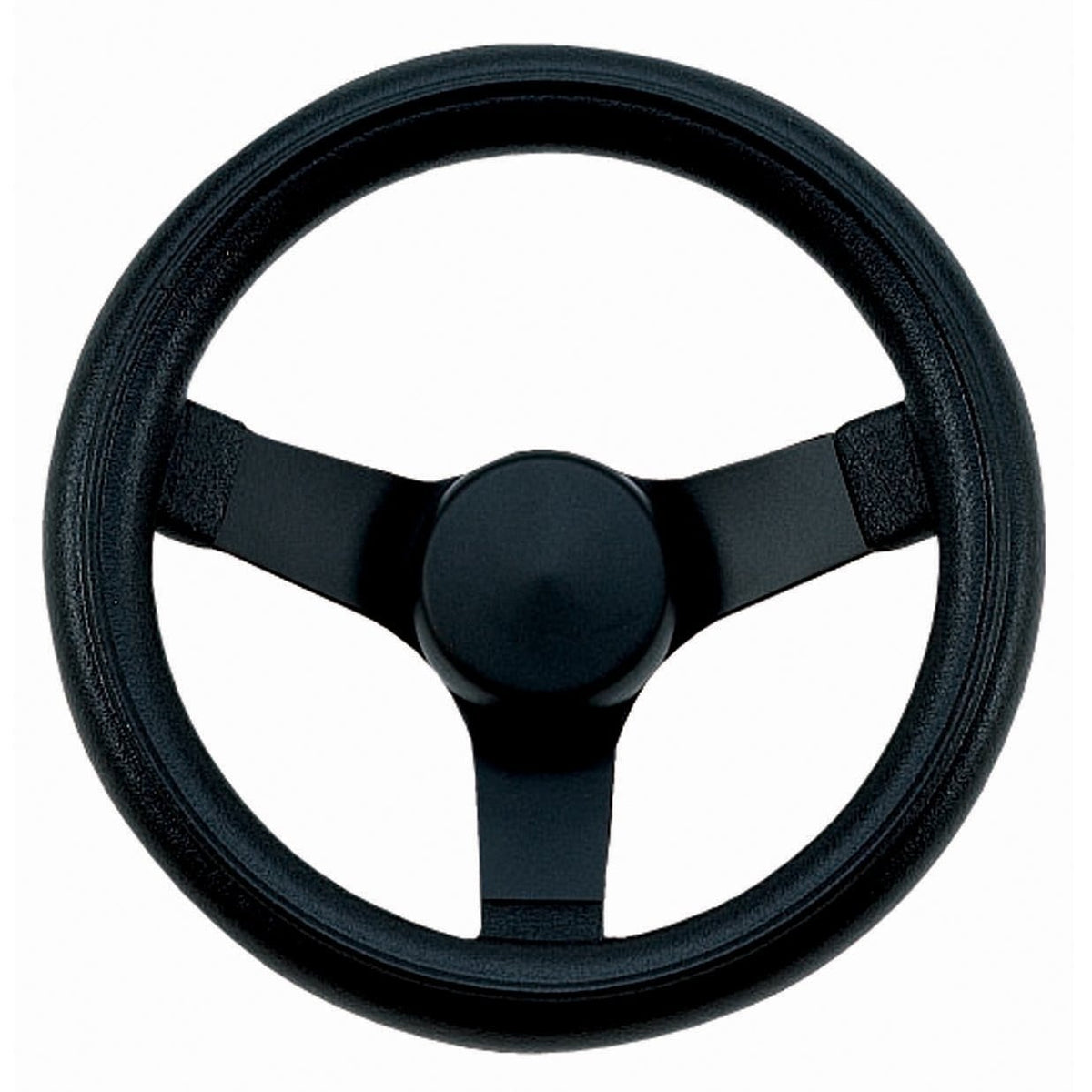 Classic Foam, Black, 3 soild spoke, 10-1/4" dia., 2-1/2" dish / 2-7/8"