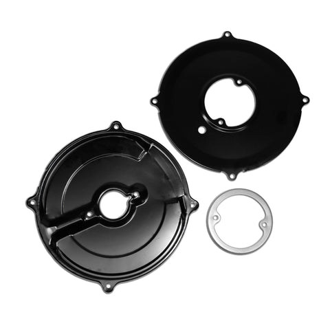 Black 3pc Alternator Backing Plate Kit - AA Performance Products