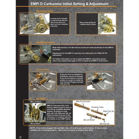 EMPI Dual-D Deluxe Carburetor Kit, Type 1