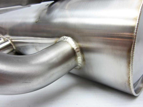 AA 356 Stainless Muffler 4 Tip Abarth Style