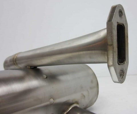 AA 356 Stainless Muffler 4 Tip Abarth Style
