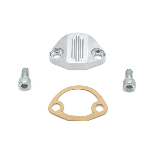 Aluminum Fuel Pump Block-Off w/ Hardware