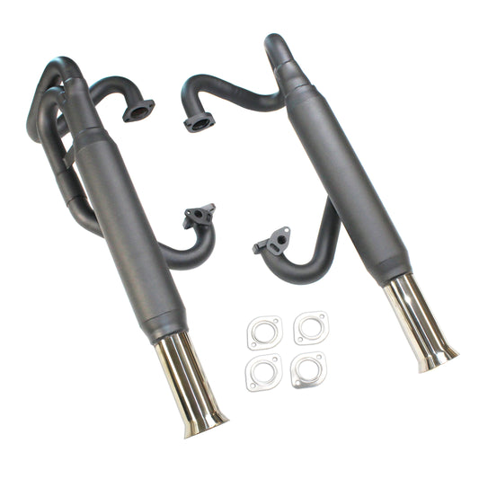 AA Off-Road Dual Exhausts, Bazookas with Flared Tips & Heat Risers