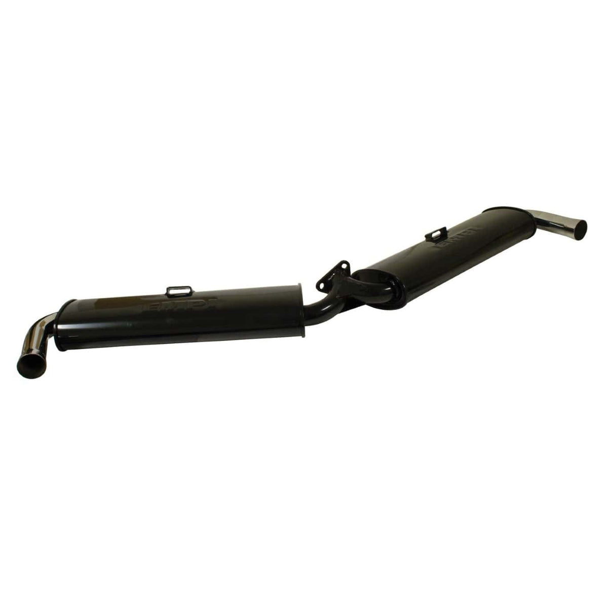 Dual Quiet Muffler Black w/ Chrome Tip