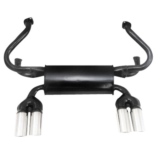 4Tip GT Exhaust System Type 3, 13001600cc, Black with Chrome Tips