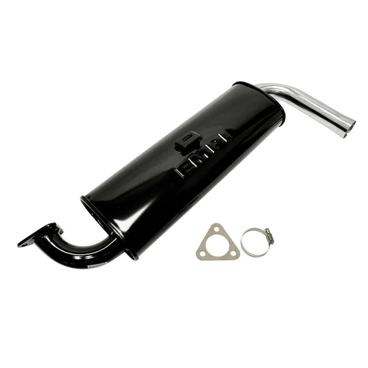 Single Quiet Black with Chrome Tip - Type 1 & Ghia, 66-73