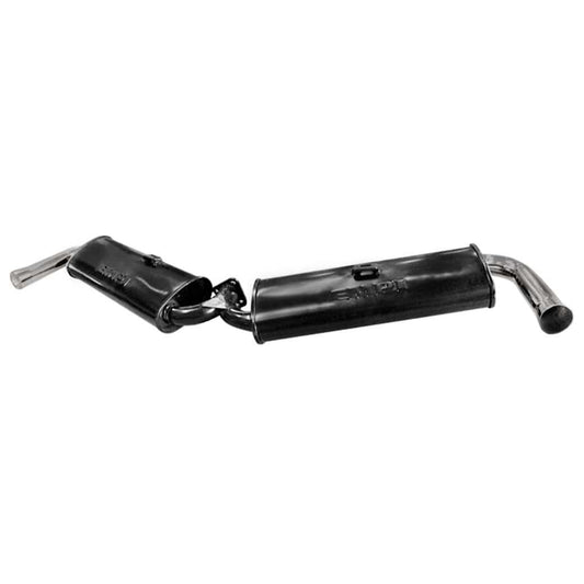 Dual Quiet Black with Chrome Tips - Type 1 & Ghia, 66-73