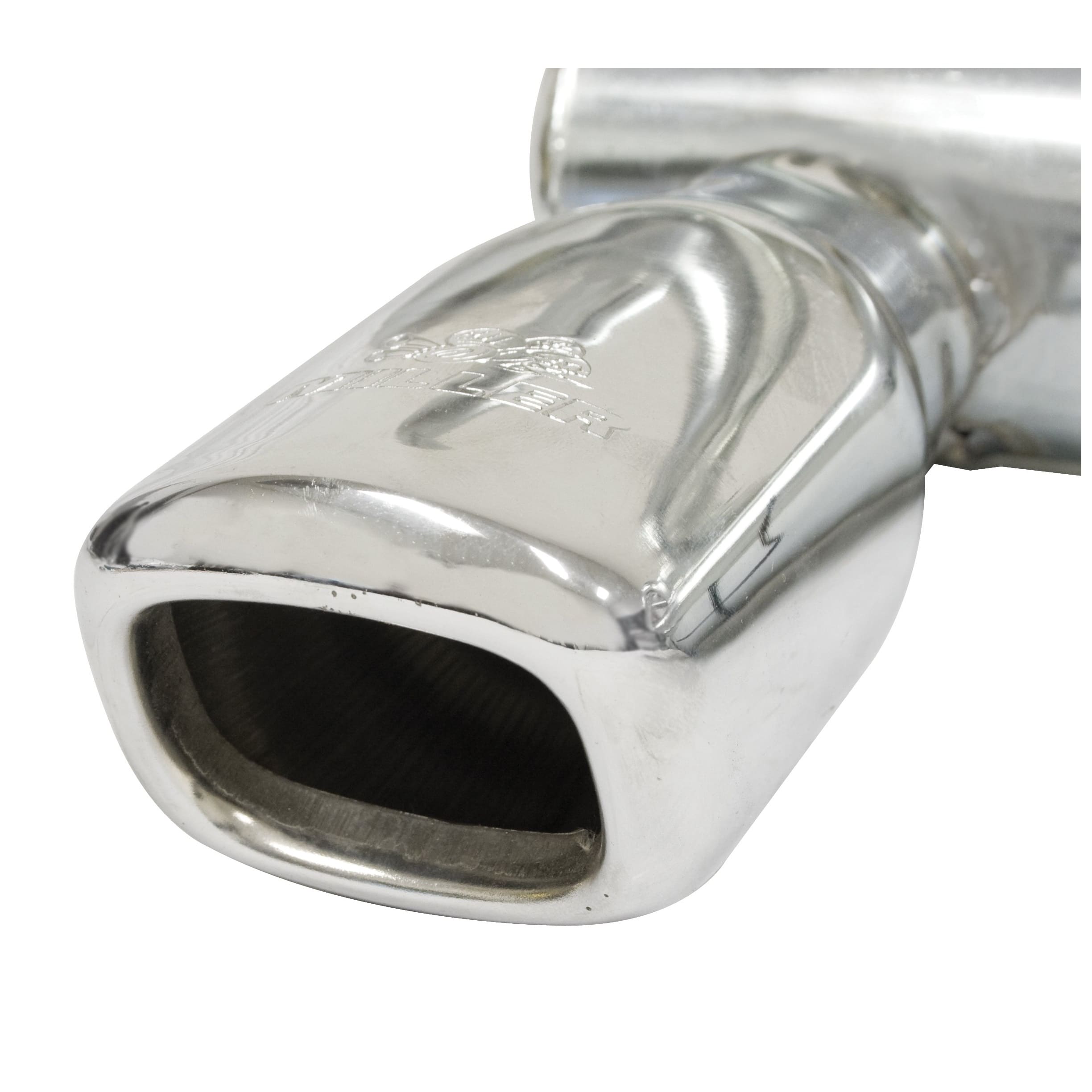 EMPI 3418 2-Tip Exhaust System – 1 3/8" Black With Chrome Tips For VW Bug, Baja, Ghia
