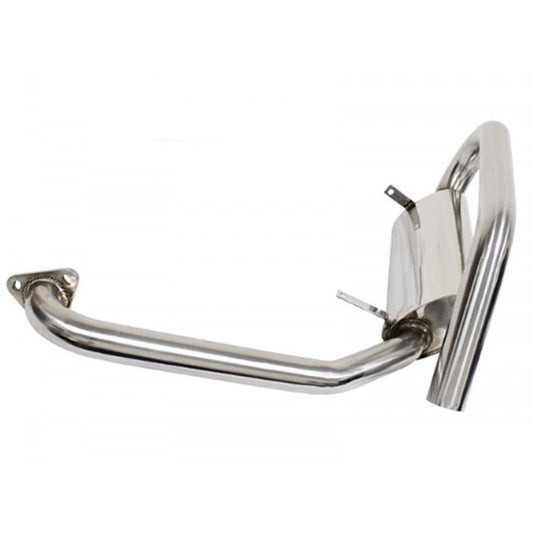 S/S Hideaway Muffler for P/N 3767 Extractor Fits Bug 1300-1600 Upright Engine Will fit 3767 and 3100 Headers - AA Performance Products