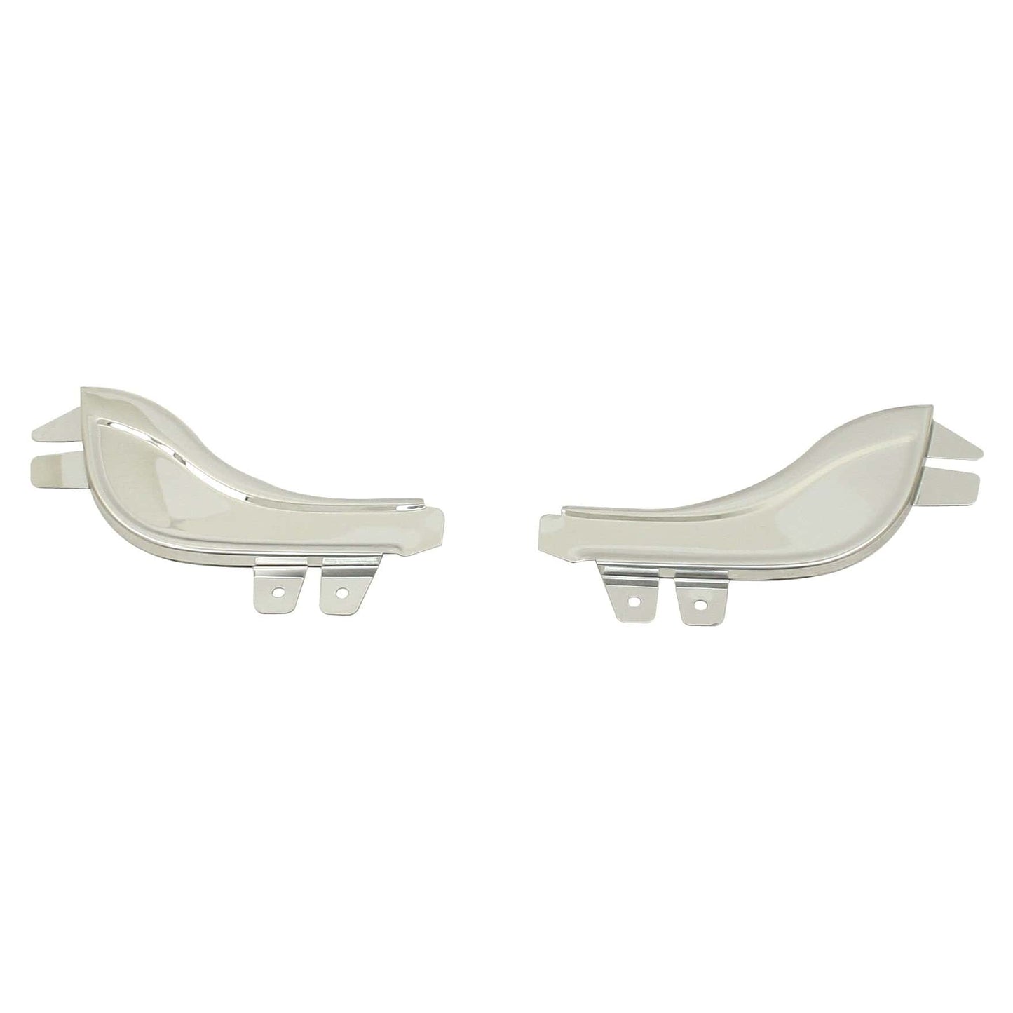 Fender Guards, Front, Stainless Steel, Type 1, Pair, w/ Plastic Trim