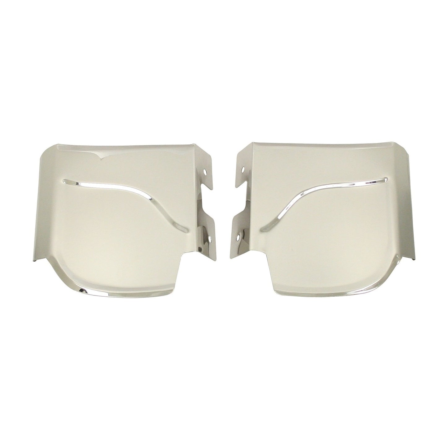 Fender Guards, Rear, Stainless Steel, Type 1, Pair, w/ Plastic Trim
