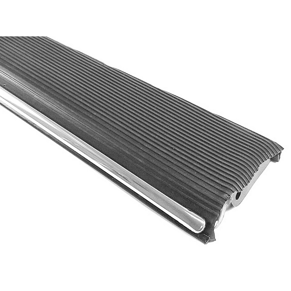 Billet Look Running Brd., Black Satin, Polished Edge, Vintage Style, Pr. - AA Performance Products