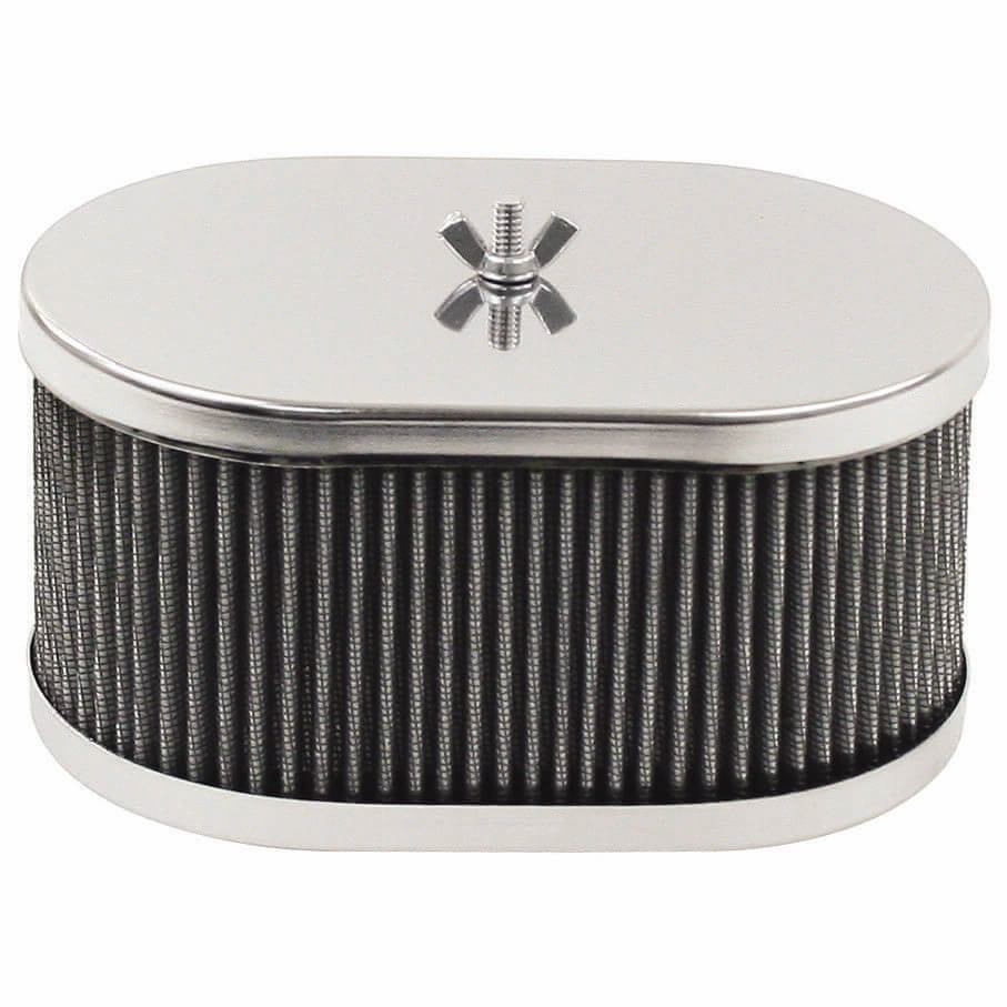 Chrome Air Cleaner EMPI HPMX/WEBER IDF/EMPI "D" Series 3-1/2" High w/ Gauze (1-Hole Top)